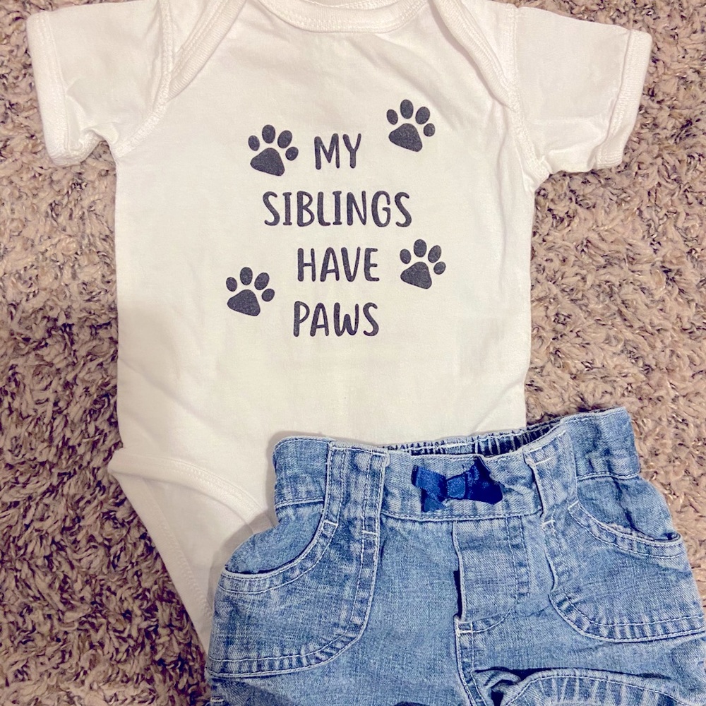 Baby Girl 6mo Outfit (My Siblings Have Paws)